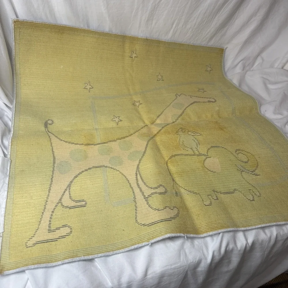 VTG Yoko Ono Carters JOHN LENNON IMAGINE Nursery Bath Rug Giraffe Elephant Y2K